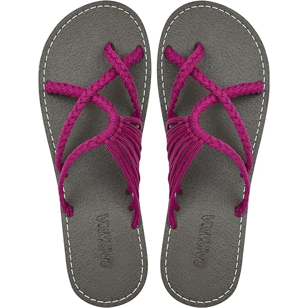 Capana Waterproof braided Magenta Beach Pool Waterfall Sandals